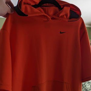 Nike Orange Basketball hoody short sleeve Mens XXL